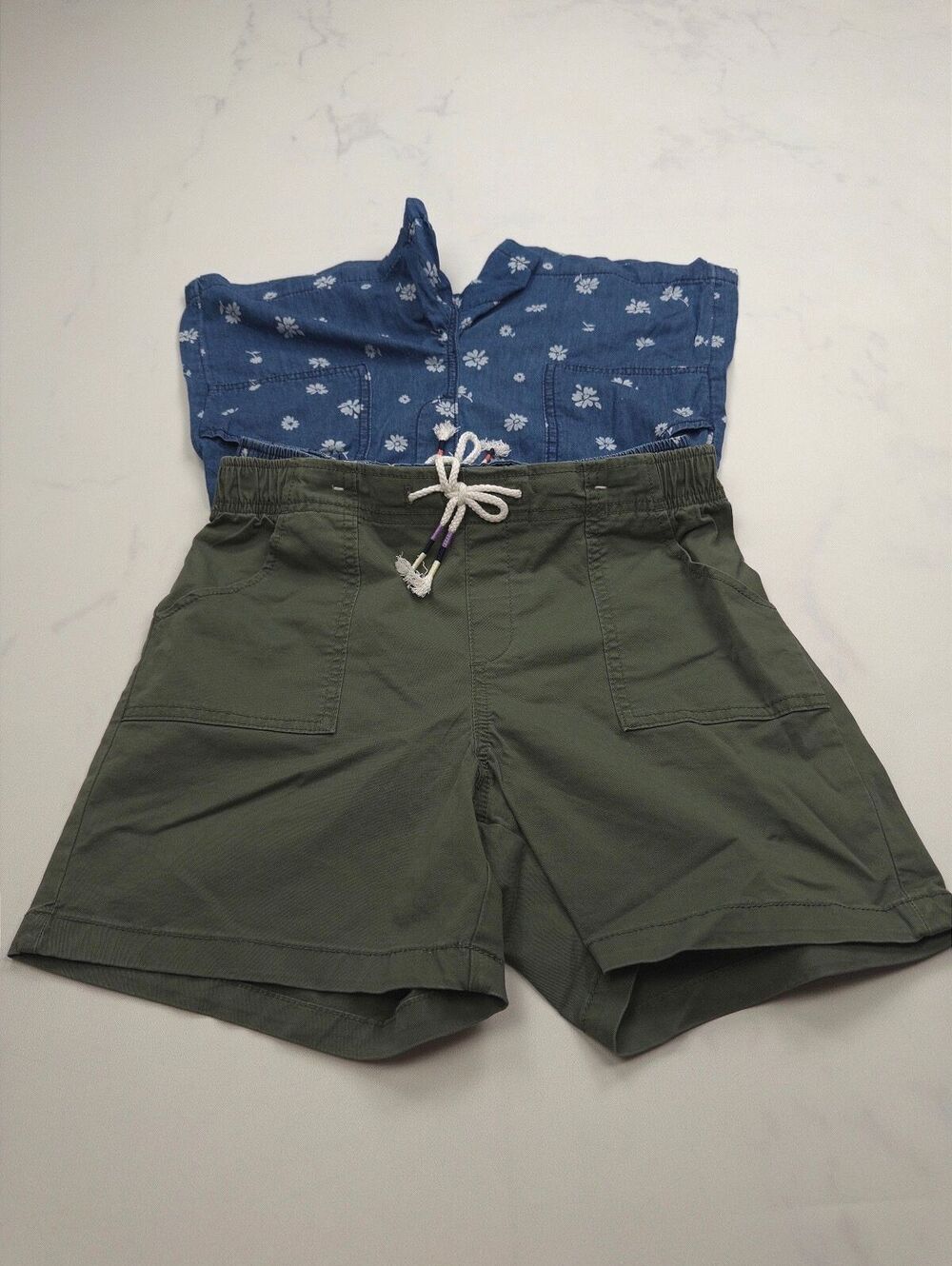 Members Mark Woven Short Shorts Green Blue 2010s Bundle of 2 - Girls 14/16